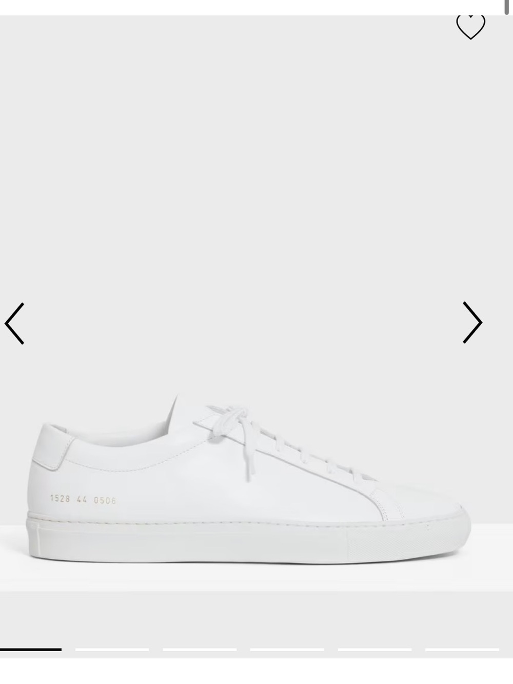 Common Projects White Low-Top Leather Sneakers